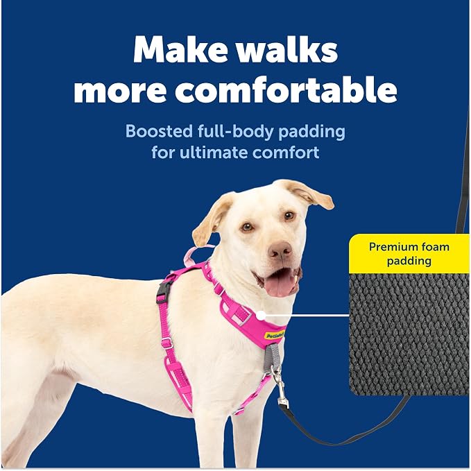 PetSafe Easy Walk Comfort No Pull Dog Harness, Pink, Large | Stops Pulling on First Use with Front Martingale Loop, Full-Body Padding, 5-Point Adjustable Fit
