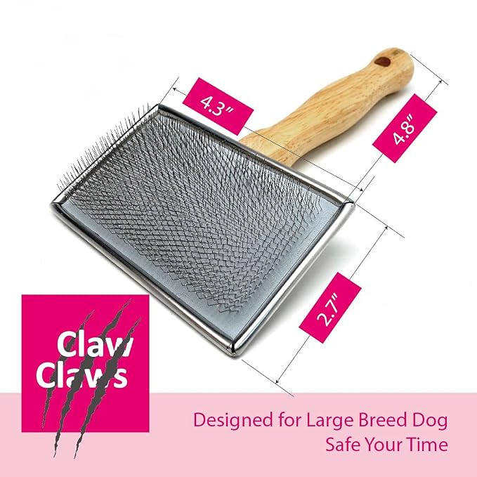 Pet Slicker Brush for Large Dogs, Large, Stainless Steel