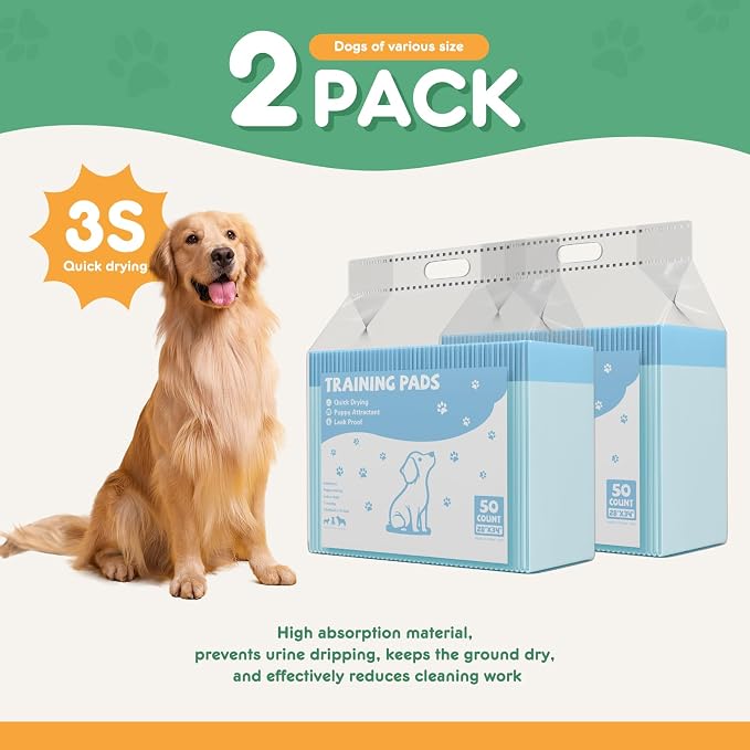 DUMOS 500 Count Puppy Pads for Dogs, 22" x 22" Potty Puppy Training Pad, 6-Layer Dog Cat Pee Pads, Super Absorbency Disposable Pet Leakproof Quick Drying Pad