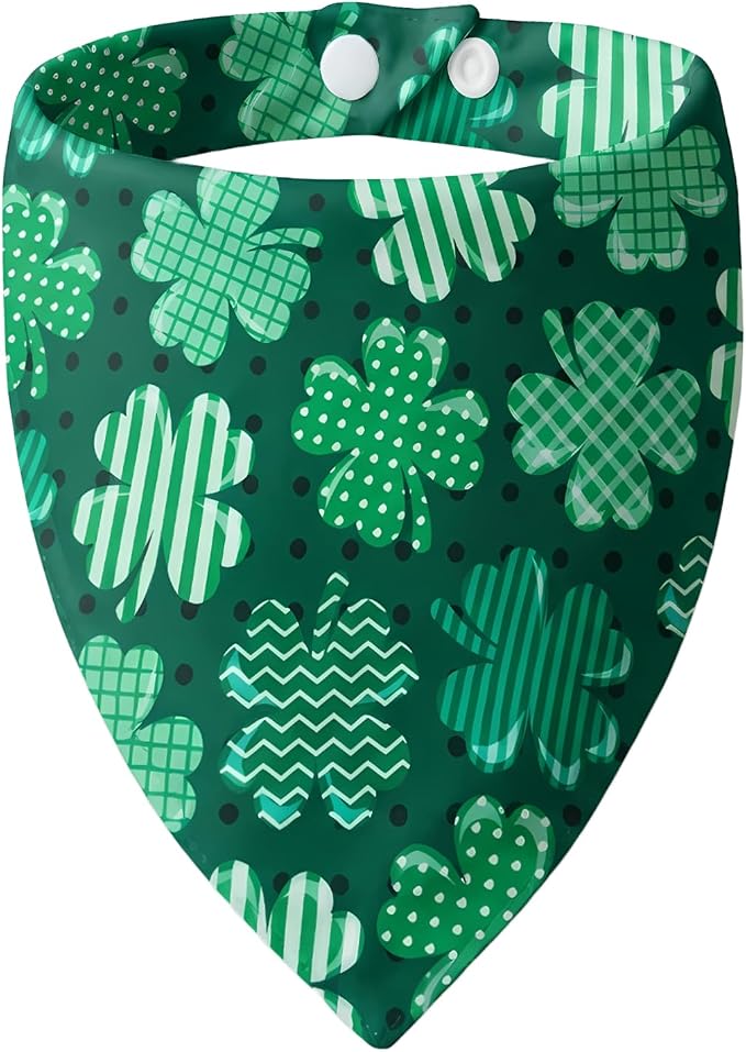 Dog Bandanas for St. Patricks Day, Large, Medium, Green