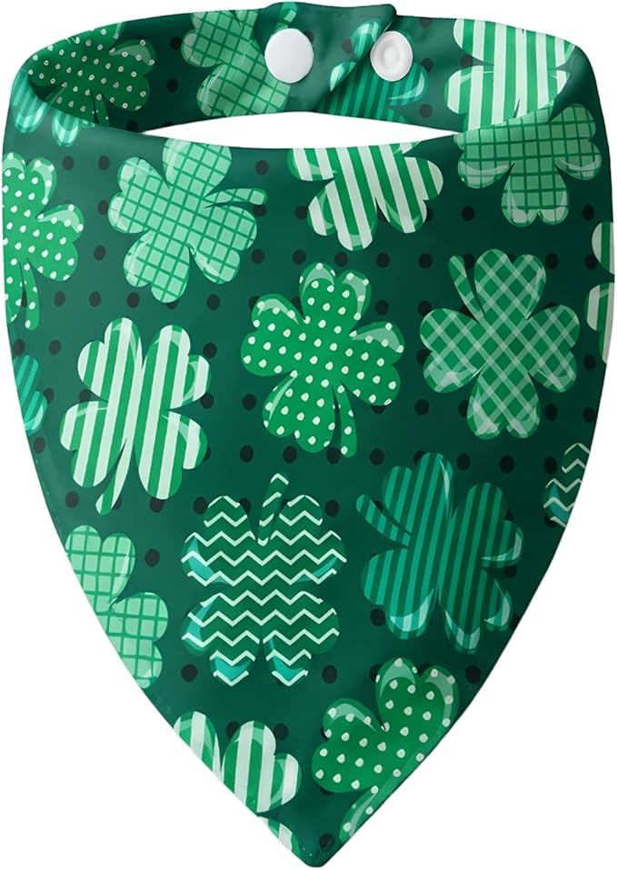 Dog Bandanas for St. Patricks Day, Medium, Small, Green