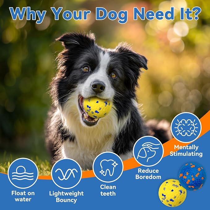 Indestructible Dog Ball Toy, Jolly Ball, Floating, 4-Pack