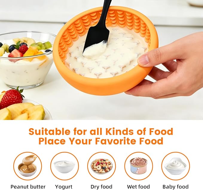 SmartTail Slow Feeder Dog Bowls, BPA-Free Lick Bowl for Dogs | Freezeable Design, Longer Licking Time, Supports Yogurt, Peanut Butter and Wet Food for Daily Enrichment, Dishwasher Safe