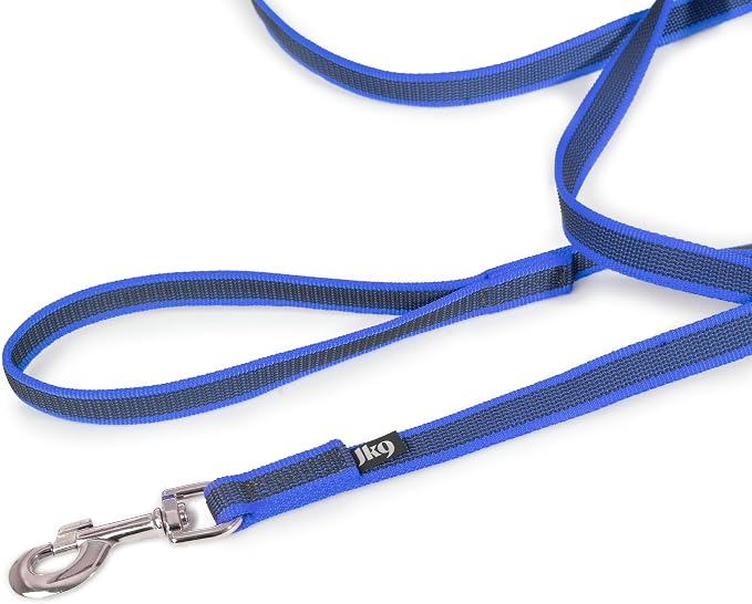 Color & Gray Super-Grip Leash with Handle, 0.79 in x 9.8 ft, Blue-Gray