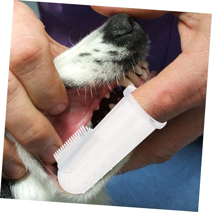 POPETPOP 10 Sets Silicone Pet Finger Toothbrushes for Dogs and Cats Ergonomic Soft Bristles for Cleaning Household Pet Dental Care Convenient Compact Design