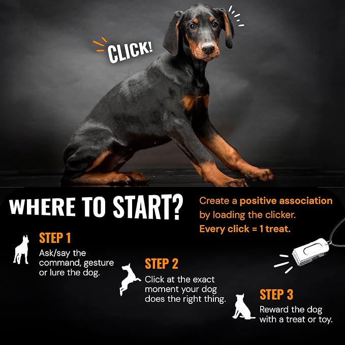 Metal Clickers for Dog Training, White, 1 Unit