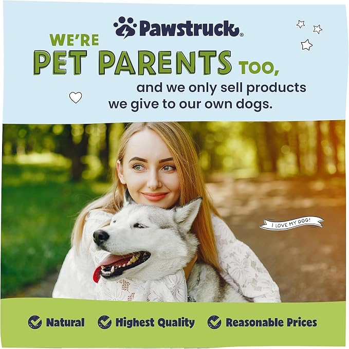 Pawstruck Premium Beef Jerky Dog Treat Chews, Medium 4"-6" Strips – Supports Hip & Joint Health, Rich in Glucosamine & Chondroitin, No Added Preservatives – 25 Count