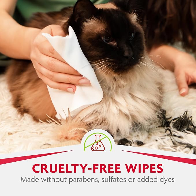 Furminator DeShedding Grooming Wipes for Cats, 50 Count