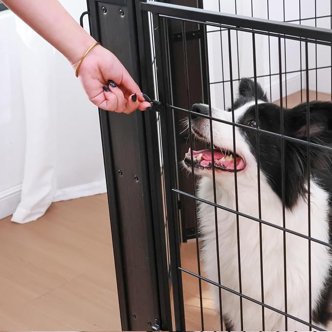 Heavy Duty Dog Playpen, 35.4in H 12 Panels, Black