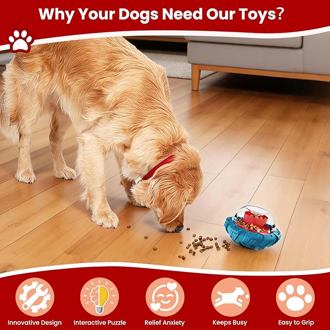 YINEYA Interactive Dog Toy, Puzzle Toy with Adjustable Treat Dispensing & DIY Frozen Treats, Dog Enrichment Toys to Keep Them Busy and Mental Stimulation