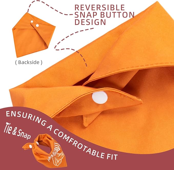 Fall Dog Bandana Theme, Turkey, Medium, Small, Orange