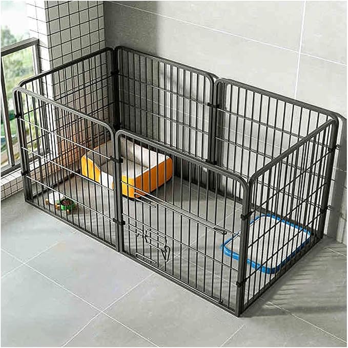 Portable Dog Playpen with Door ， Heavy Duty Enclosure for Indoor/Outdoor Use - Ideal for Puppies, Cats, Rabbits, and Small Animals