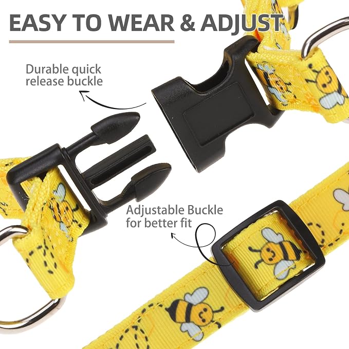 PUPTECK No Pull Dog Harness Large Sized Step-in Adjustable Puppy Vest | Soft Webbing Basic Halter with ID Tag for Outdoor Walking