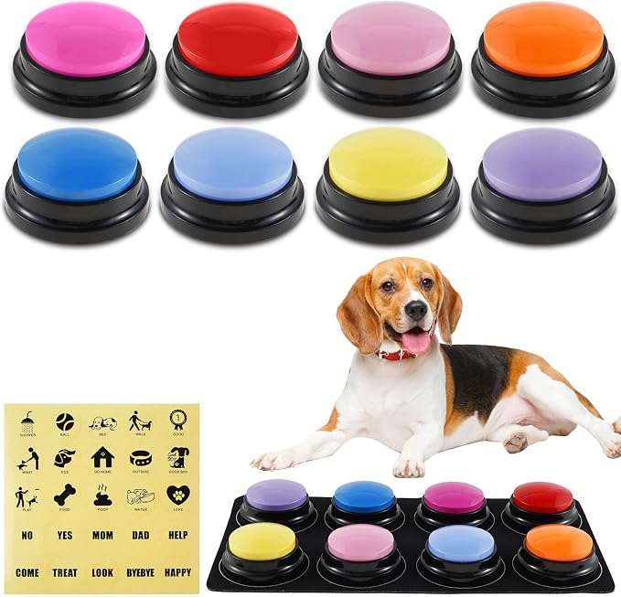 Dog Buttons for Communication Voice, 8 Pcs