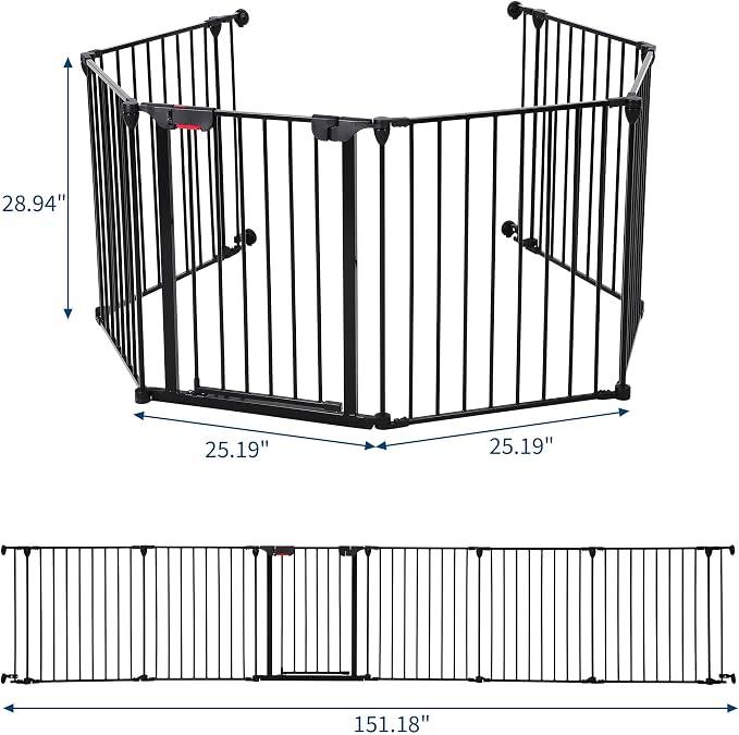 Portable Indoor Dog Playpen, 29in H, 6pcs
