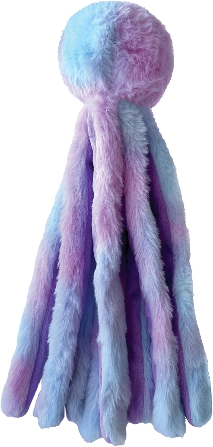 FOUFIT foufouBRAND Large Fuzzy Wuzzy Octopus Pet Toy, 16.4-inch Height, Pink and Purple, Pet Accessories, Pink/Purple