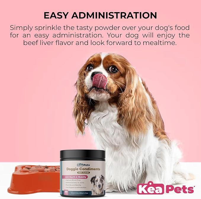 Doggie Condiments Joint & Mobility Support by Kea Pets - Natural Dog Supplement for Healthy Joints, Mobility, and Flexibility in Dogs