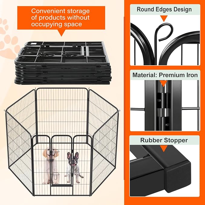 FDW Dog Playpen Kennel, 40in 6 Panels