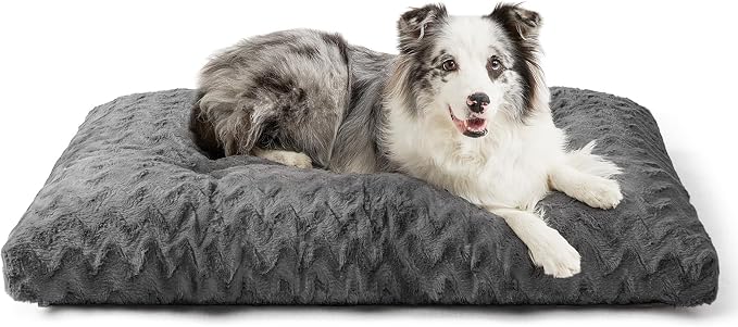 EHEYCIGA Washable Large Dog Bed for Crate, 36x27 Inch Pet Bed, Charcoal