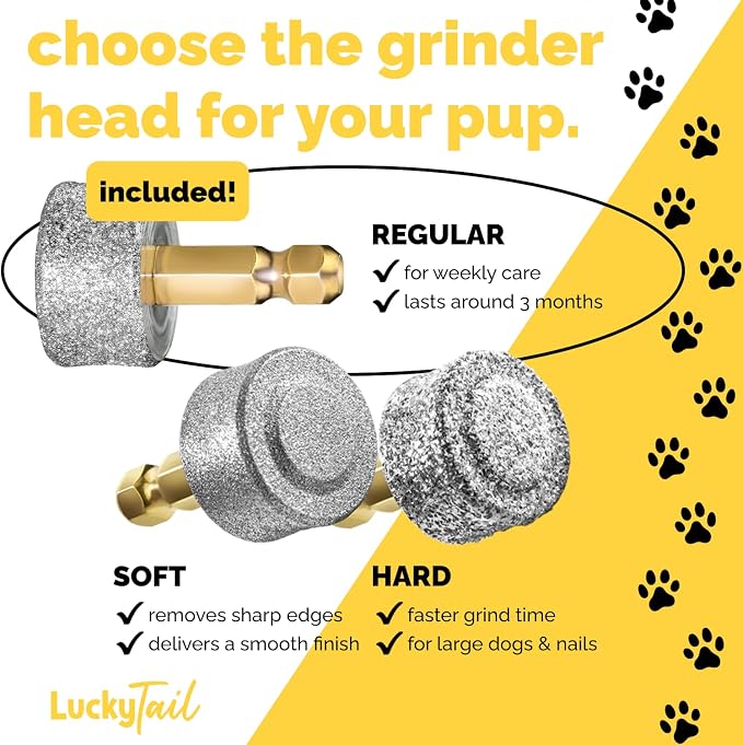 LUCKY TAIL Dog Nail Grinder Replacement Head, 1-Pack