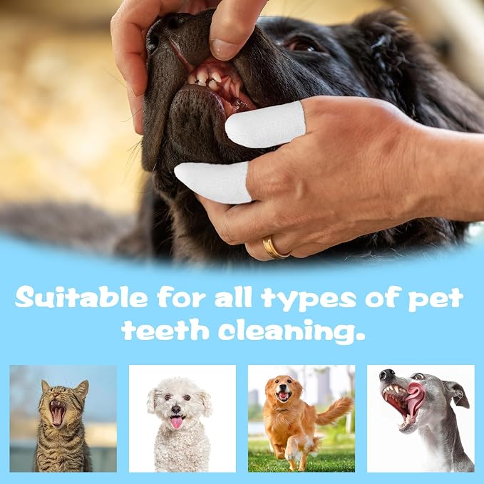 40Pcs Microfiber Fingerbrush, Dogs Fingerbrush, Dogs Finger Toothbrush, Suitable for Small Pets, Remove Dog Tartar, Toothbrush for Dog