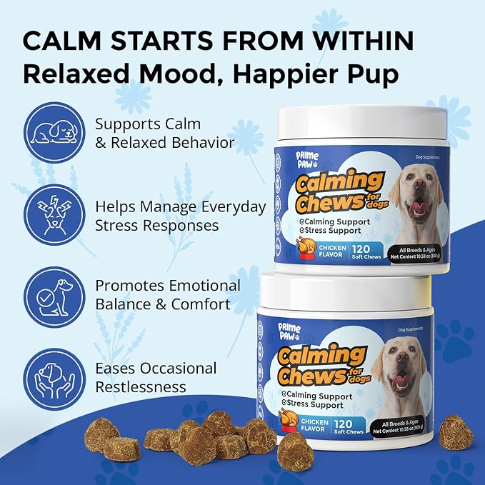 Calming Chews for Dogs Chicken 120 Soft Chews
