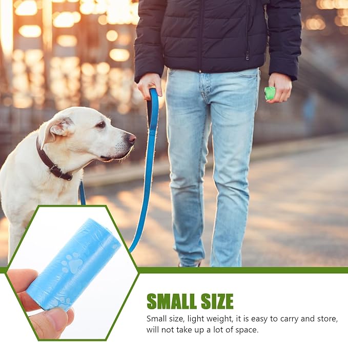 BESPORTBLE 20pcs Biodegradable Dog Waste Bags with Printed Design, Portable Pet Poop Storage Bags for Outdoor Use, Eco-friendly Pooper Scoopers for Dogs Random Color