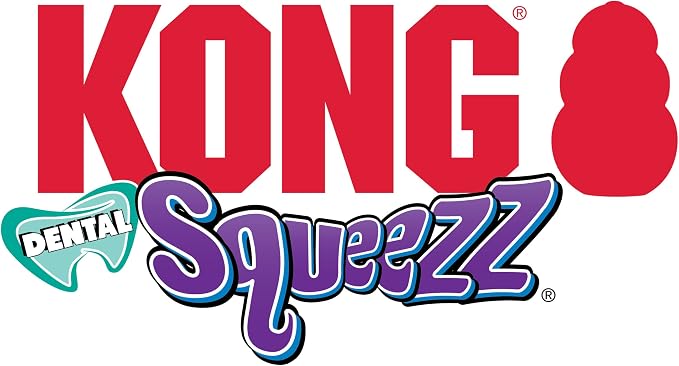 KONG Squeezz Dental Stick, Flexible Dental Chew Toy, for Medium/Large Dogs | Flexible Squeezable Dental Toy for Gentle & Mild Chewers, Helps Clean Teeth & Gums During Engaging Play