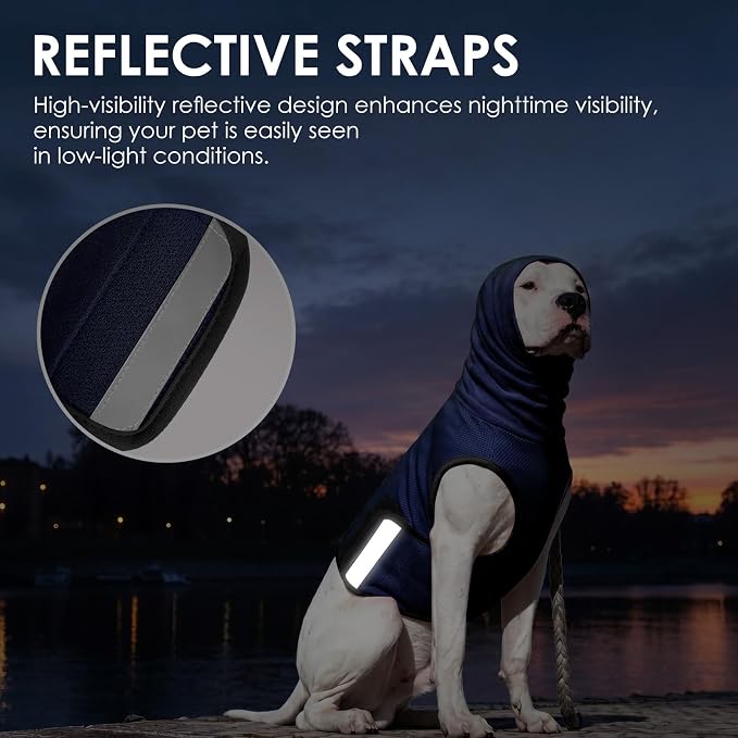AOFITEE Dog Anxiety Vest with Hood, Breathable Calming Vest for Small Dogs