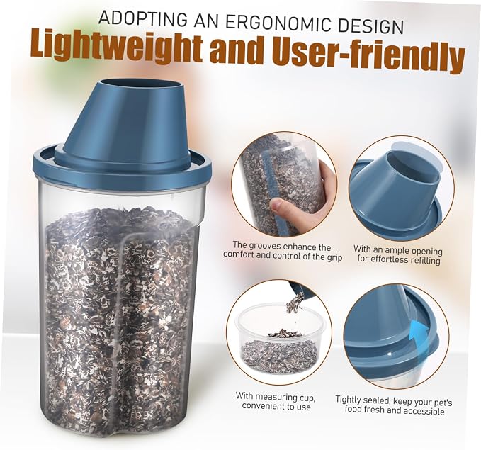 Milisten 3sets Pet Food Storage Containers Airtight 1000ml Pet Feeder Dog Food Bucket Holder, 2-Pack, 1000ml