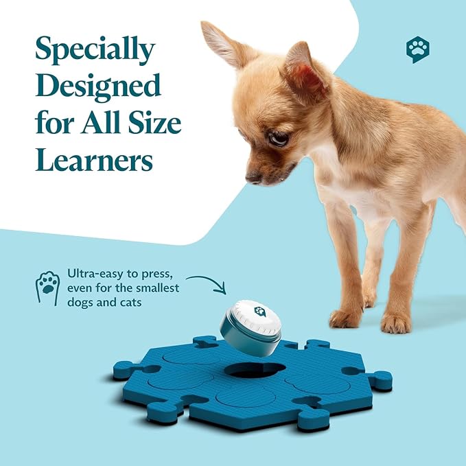 FluentPet Speak Up! Key Vocab Kit, 12 Buttons & 6 HexTile Mats