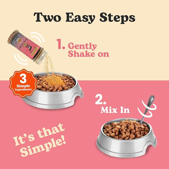 Magic Dust Salmon Jerky Topper, Single Protein Pet Food Topper for Dogs & Cats, Enhance Flavor & Elevate Mealtime Excitement for Picky Eaters - 3.5 Ounce Bottle in Salmon Flavor