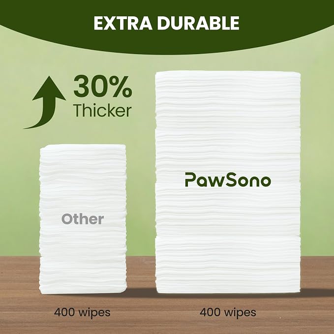 Hypoallergenic Pet Wipes for Dogs & Cats, Coconut Scented, 400 Count