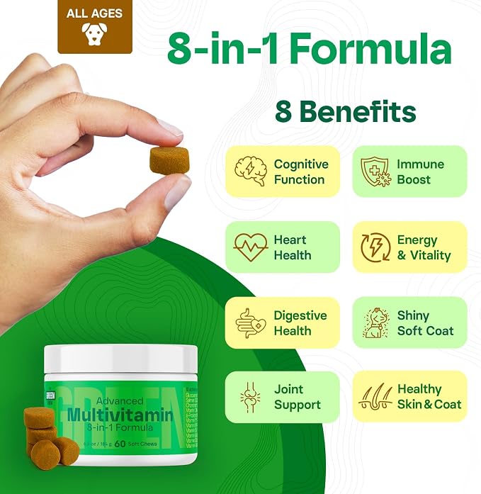 8-in-1 Advanced Multivitamin for Dogs - Chicken Soft Chews - 60 Count