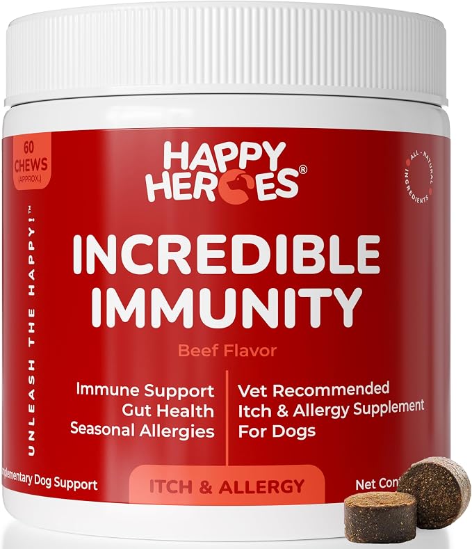 Incredible Immunity Supplement for Dog Allergy & Itch Relief