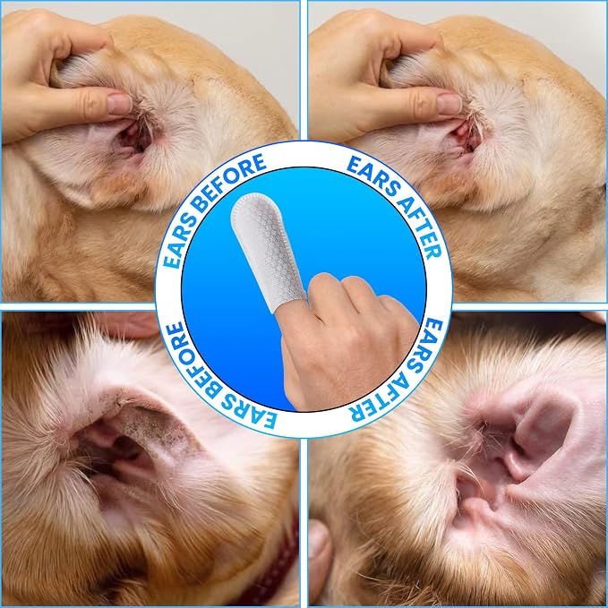 Zenpaws Dogs & Cats Ear Cleaner Finger Wipes, 50 Count