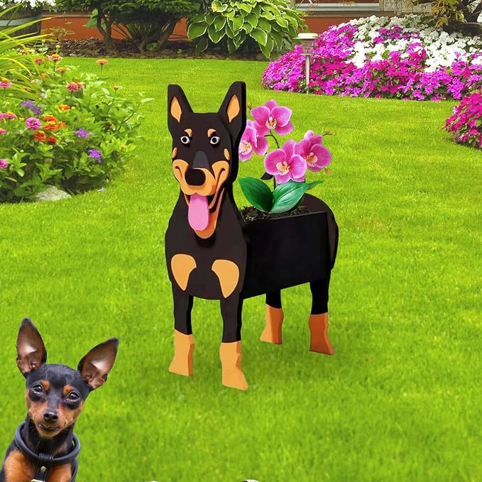Australian Kelpie Dog Planter Pots, Animal Shaped Flower Pot