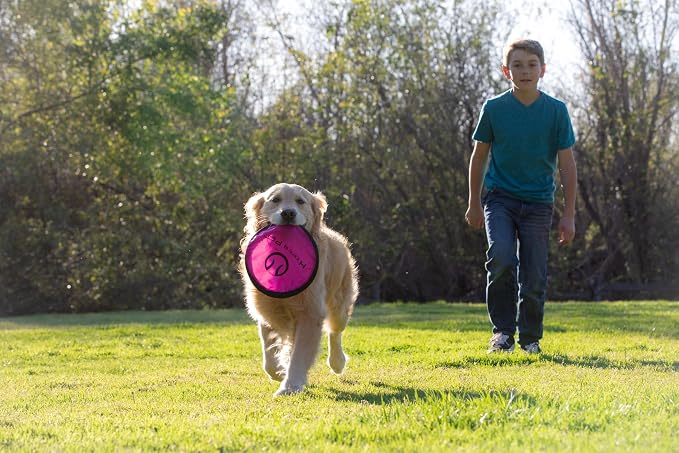 Hyper Pet Flippy Flopper Flying Disc Soft Dog Toy 9 Inch, Floats, 5 Pack | Safe on teeth for all breeds, stays on the water surface for pool and lake fetch games, colors may vary with every order