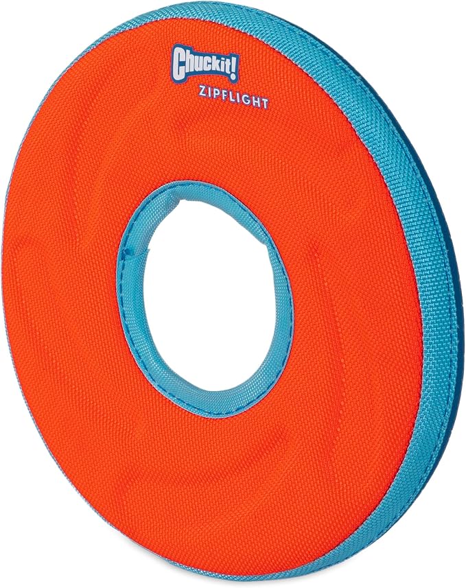 Chuckit! Zipflight Flying Disc Dog Toy, Small (6"), Green and light Blue