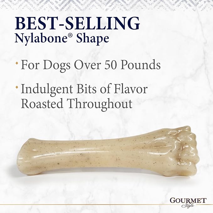 Nylabone Strong Chew Gourmet Style Knuckle Bone Dog Chew Toy, X-Large | Filet mignon flavor, durable chew toys, long lasting, encourages healthy chewing, helps clean teeth, for dogs 50+ lbs