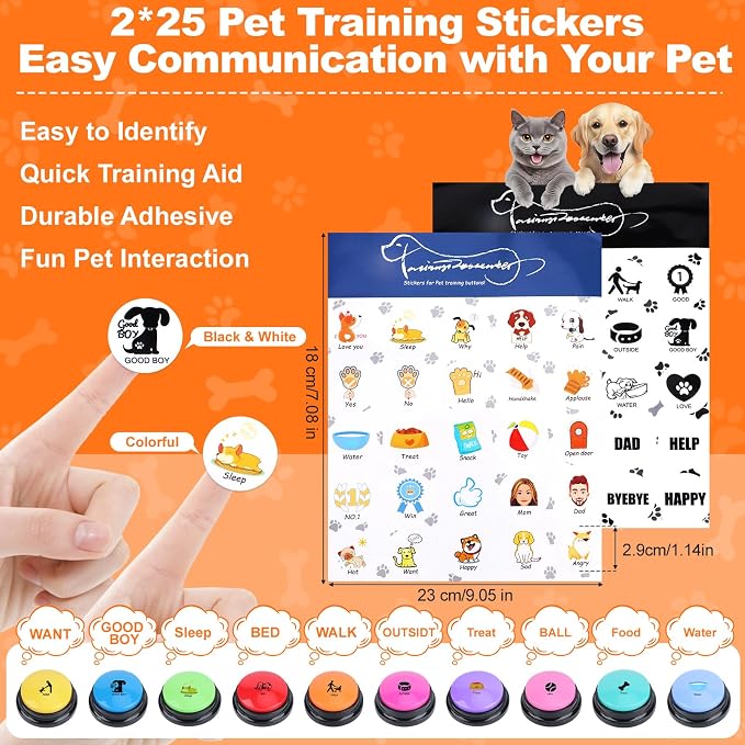 Dog Talking Buttons for Communication, 12 Pcs