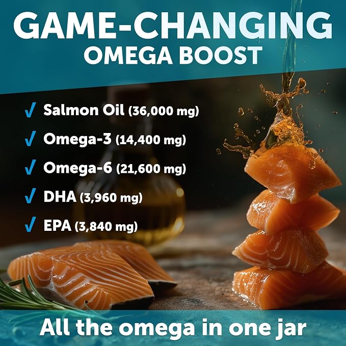 Omega 3 for Dogs - Dog Allergy Relief - Dog Itching Skin Relief Supplement