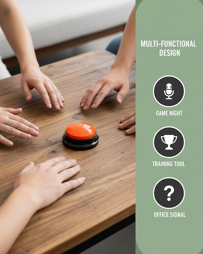 Dog Talk Buttons Voice Recording Button, Orange