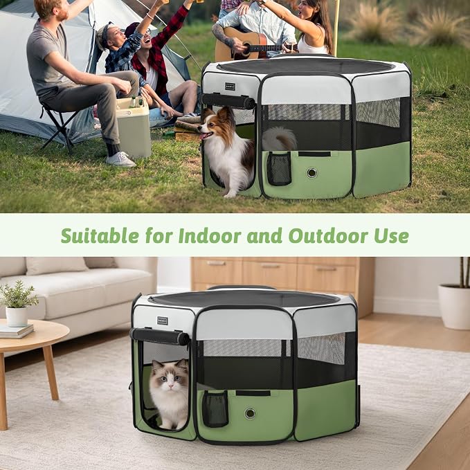 PETSFIT Puppy Playpen, 29in, with Waterproof Mat