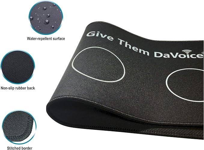 DaVoice Dog Button Mat, 4 Button Placements