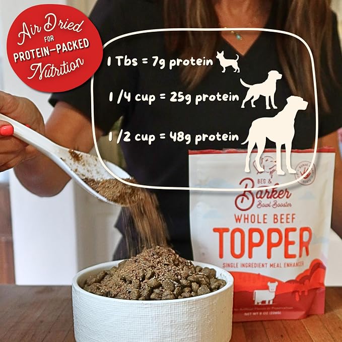 Beg & Barker Beef Dog Food Topper - Single Ingredient, 8oz
