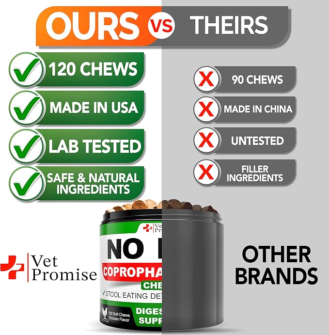 No Poo Chews for Dogs - Coprophagia Stool Eating Deterrent for Dogs
