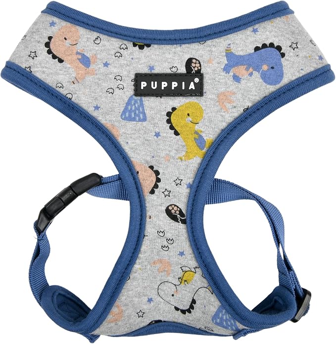 Puppia Spring and Summer Fashion Over-The-Head Dog Harness, Blue_Minmi, Large