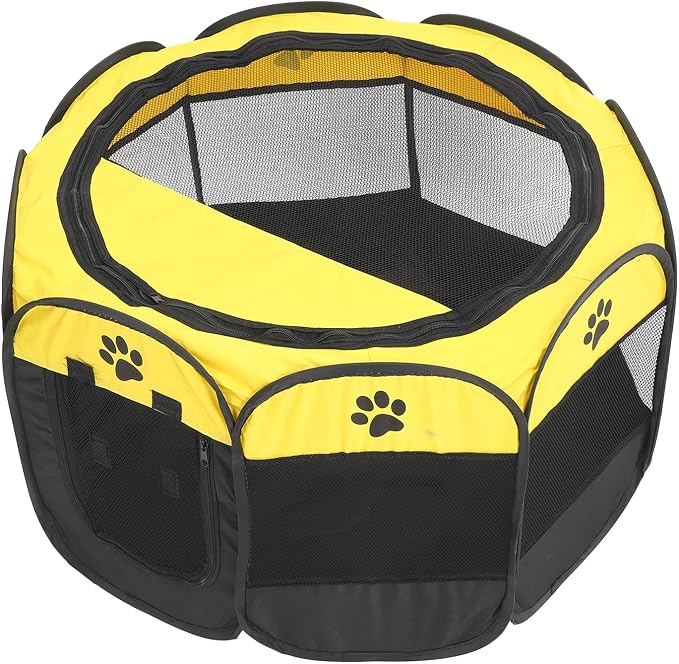 NUOBESTY Large Dog Outdoor Playpen Octagon Tent with Oxford Fabric and Breathable Mesh, Portable Foldable Cat Crate for Medium Dogs, Puppy Exercise Pen for Indoor and Outdoor Use