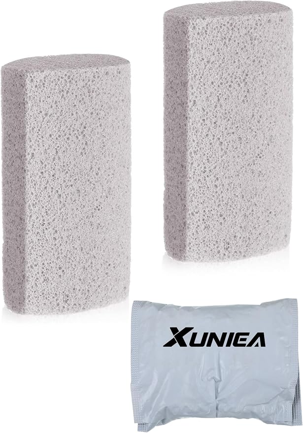 Xuniea 2 Pieces Pet Hair Remover for Cat Hair Removal Pumice Stone Tool Carpet, 4 Inches, Pumice, Gray